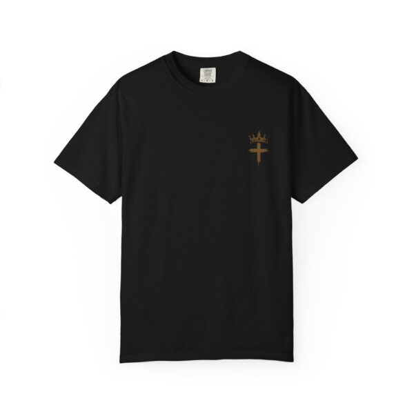 Love Thy Enemy T-shirt - Graphic Garment-Dyed Tee with Dark Cross & Snake Design