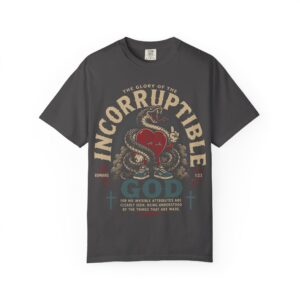 Incorruptible God T-Shirt - Faith Vintage Graphic Tee (Romans 1:23)