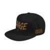 Snapback Hat - Embroidered 'SAVAGE' Gold Leopard Logo Streetwear Cap