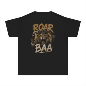 'Roar Not Baa' Lion Graphic Tee - Youth Tee