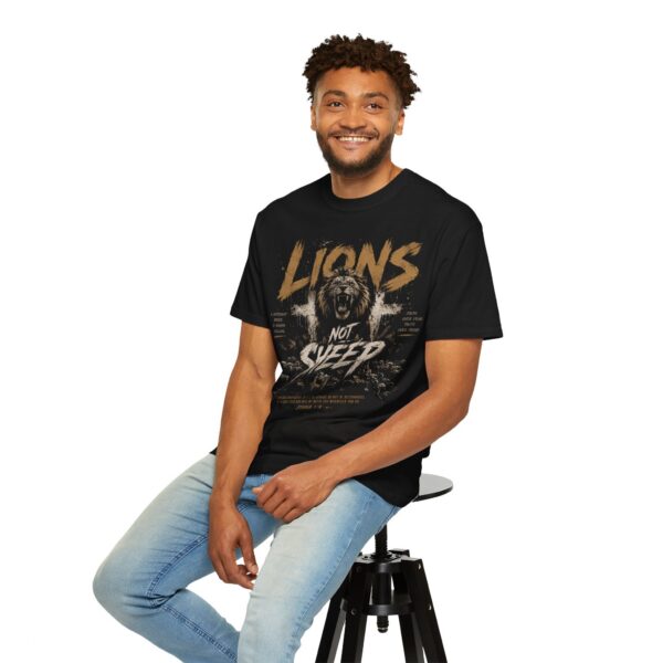 Lions Not Sheep T-Shirt - Bold Lion Graphic Tee for Leaders & Rebels