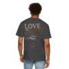 Love Thy Enemy T-shirt - Graphic Garment-Dyed Tee with Dark Cross & Snake Design