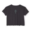 6357991636438758415_2048.jpeg Incorrupitible God Crop Top - Vintage Snake & Heart Christian Festival Tee