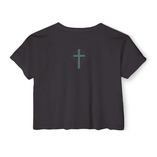 6357991636438758415_2048.jpeg Incorrupitible God Crop Top - Vintage Snake & Heart Christian Festival Tee