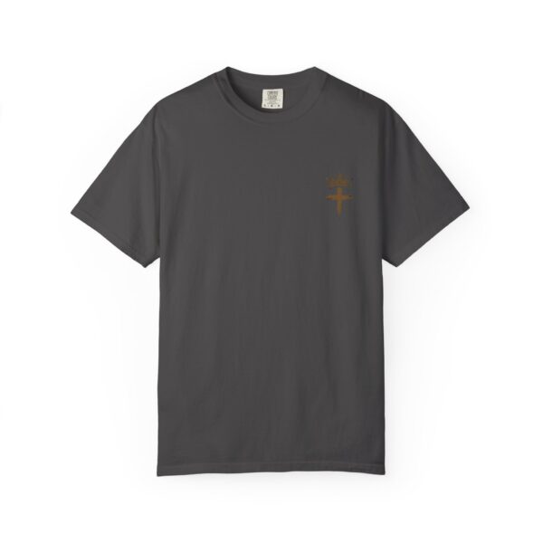 Love Thy Enemy T-shirt - Graphic Garment-Dyed Tee with Dark Cross & Snake Design