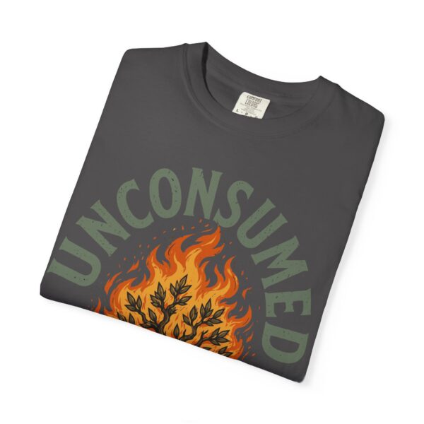 6471196381796043955_2048.jpeg T-Shirt - "Unconsumed" Burning Bush Graphic Tee (The Bush Burns But Is Not Consumed)