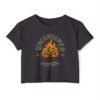Unconsumed Flame Crop Top - Women's Faith Festival Graphic Tee