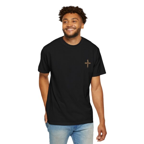 Faith Over Fear Lion T-Shirt — "Faith Over Fear" Christian Lion Tee (Proverbs 28:1)