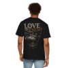 Love Thy Enemy T-shirt - Graphic Garment-Dyed Tee with Dark Cross & Snake Design
