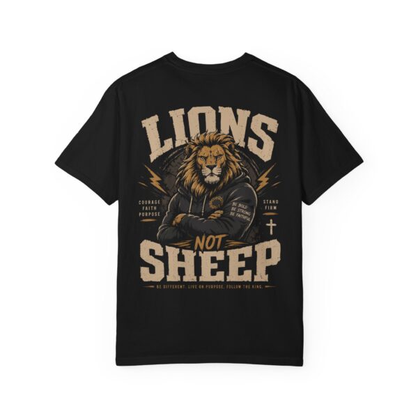 Lions Not Sheep T-Shirt - Vintage Lion Cross Graphic