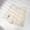 Fleece Sweat Shorts — Minimal Radiant Cross Christian Lounge Shorts
